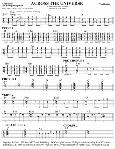 Across The Universe (arr. Jorge Juárez)
