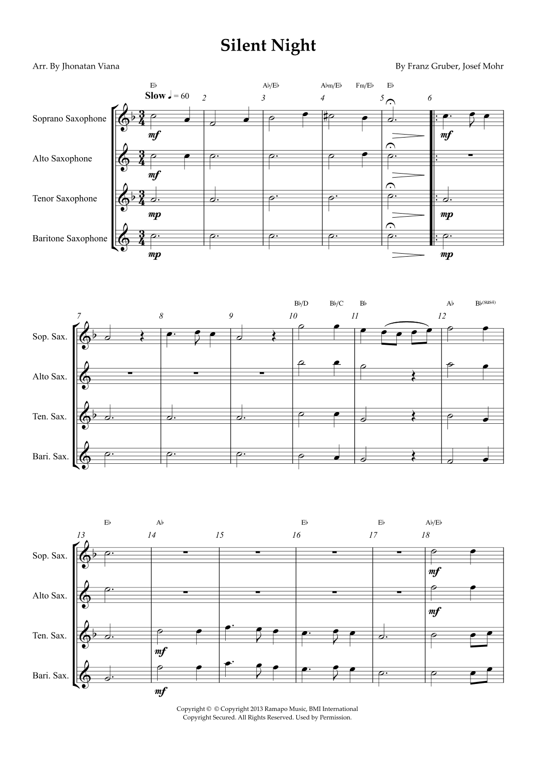 Silent Night (arr. Jhonatan Lucio Viana)