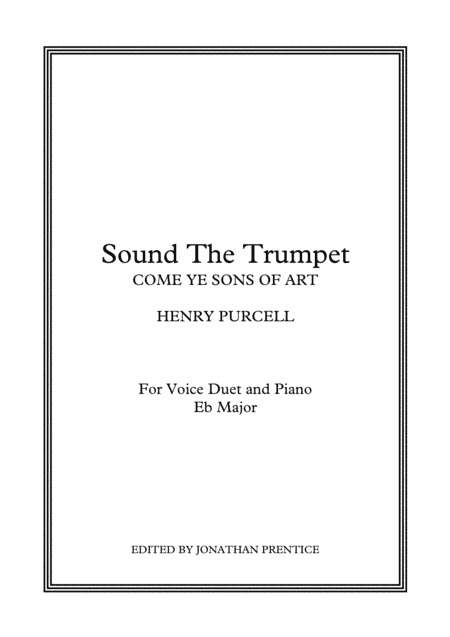 Sound The Trumpet - Come Ye Sons Of Art (Eb Major) (arr. Jonathan Prentice)