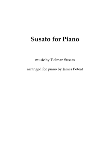 Susato for Piano (arr. James Poteat)