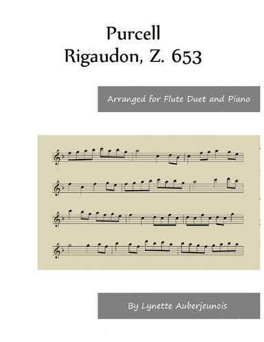 Rigaudon, Z. 653 - Flute Duet and Piano (arr. Lynette Auberjeunois)