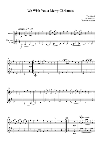 We Wish You a Merry Christmas (arr. Gildson Cerqueira)