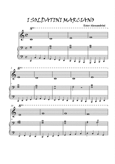 I soldatini marciano. Piano 3 hands (arr. Ester Alessandrini)