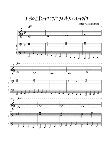 I soldatini marciano. Piano 3 hands (arr. Ester Alessandrini)