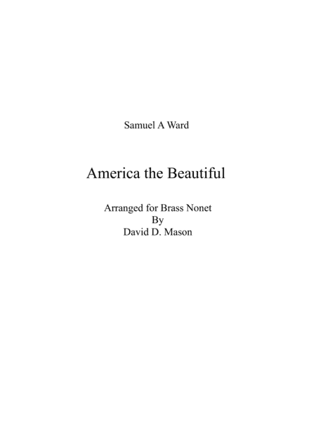 America the Beautiful (arr. David D. Mason)