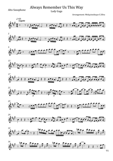 Always Remember Us This Way (arr. Melquisedeque C.Silva)