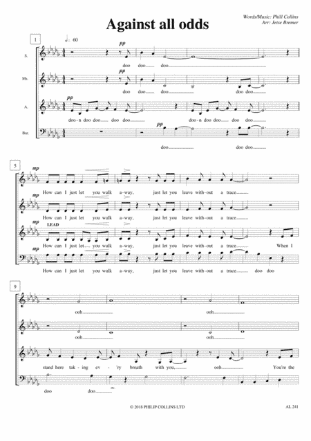Against All Odds 2006 (arr. Jetse Bremer)