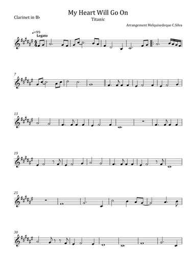My Heart Will Go On (love Theme From 'titanic') (arr. Melquisedeque C.Silva)