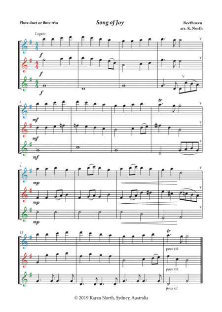 Song Of Joy (Symphony 9) (arr. Karen North)