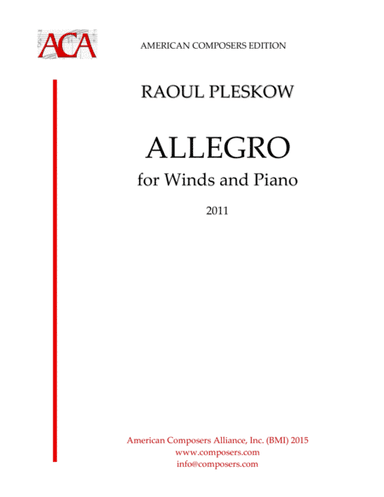 [Pleskow] Allegro for Winds and Piano