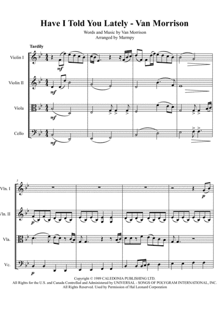 Have I Told You Lately (arr. Marmpy)