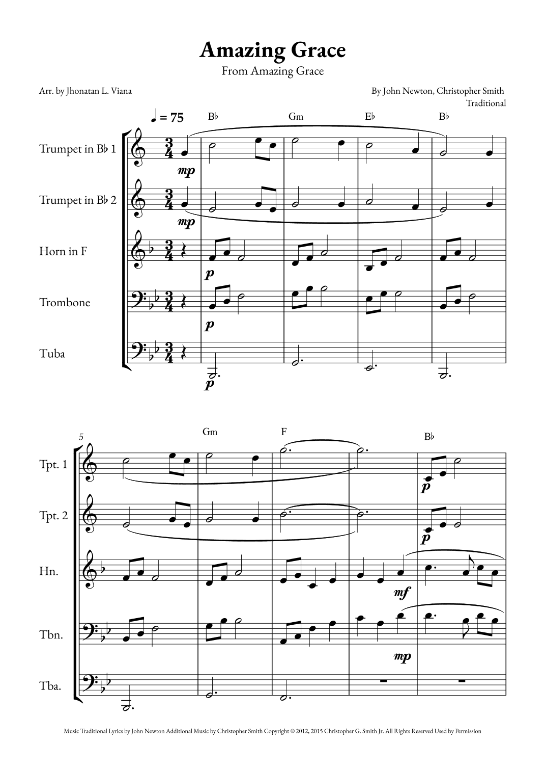 Amazing Grace (arr. Jhonatan Lucio Viana)