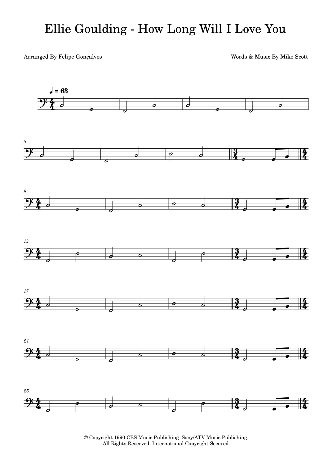 How Long Will I Love You (arr. Felipe Gonçalves)