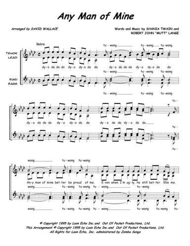 Any Man Of Mine (arr. David Wallace)