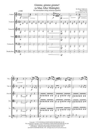 Gimme! Gimme! Gimme! (a Man After Midnight) (arr. Tormod Tvete Vik)