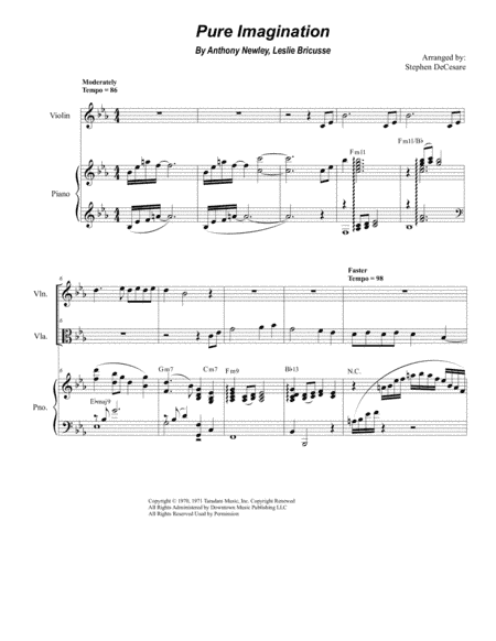 Pure Imagination (arr. Stephen DeCesare)