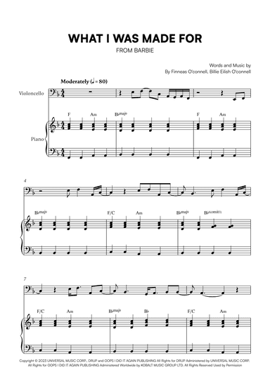 What Was I Made For? (arr. Cadenza Editions)