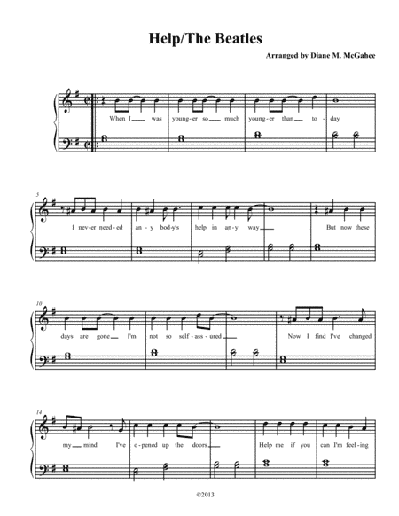 Help! (arr. Diane M. McGahee)