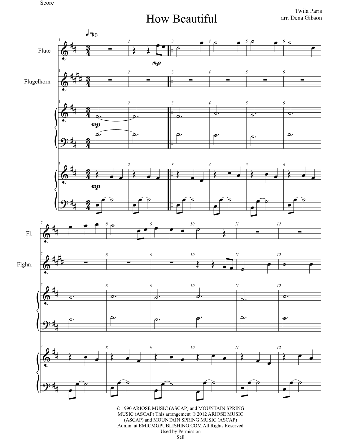 How Beautiful (arr. Dena Gibson)