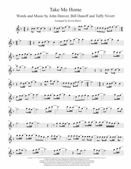 Take Me Home, Country Roads (arr. Kevin Busse)