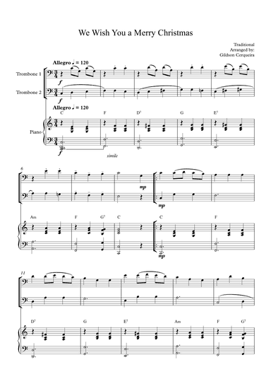 We Wish You a Merry Christmas (arr. Gildson Cerqueira)