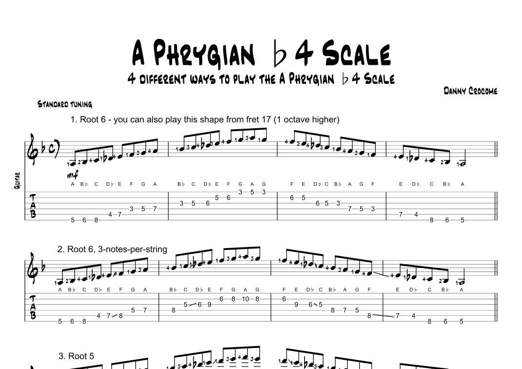 A Phrygian b4 Scale (4 Ways to Play)