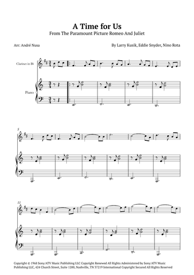 A Time For Us (love Theme) (arr. André Nusa)