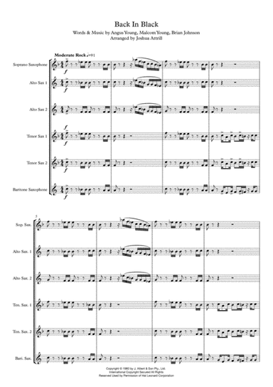 Back In Black (arr. Joshua Attrill)