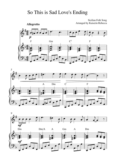 So This is Sad Love's Ending (tenor sax and piano accompaniment) (arr. Kaiserin Rebecca)