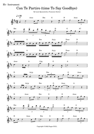 Con Te Partiro (time To Say Goodbye) (arr. Fabio Eduardo de Oliveira)