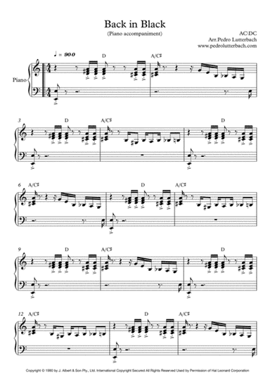 Back In Black (arr. Pedro Lutterbach)