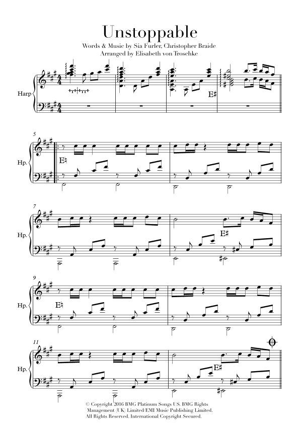 Unstoppable (arr. Elisabeth von Troschke)
