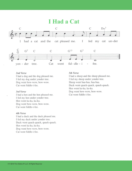 I Had a Cat (arr. Hal Wright)