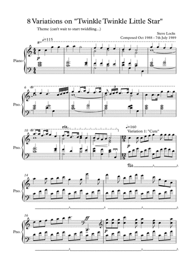 Twinkle Twinkle Little Star Variations