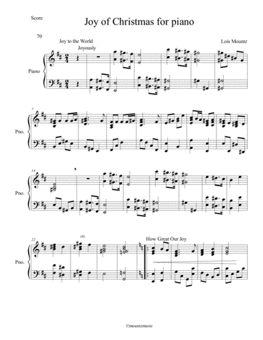 Joy of Christmas Medley for Piano or Keyboard (arr. Lois Mountz)
