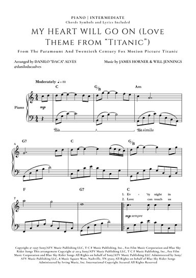 My Heart Will Go On (love Theme From 'titanic') (arr. Danilo "Daca" Alves)