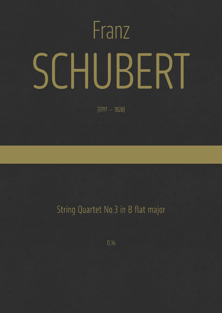 Schubert - String Quartet No.3 in B flat major, D.36 (arr. J.G. Cucó Barber)