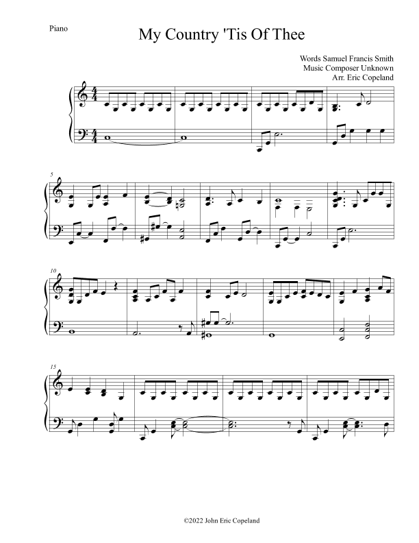 My Country 'Tis of Thee / God Save the Queen (arr. John Eric Copeland)