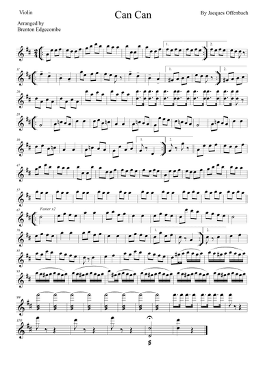 Can Can (Infernal Gallop) (arr. Adelaide String Duo)