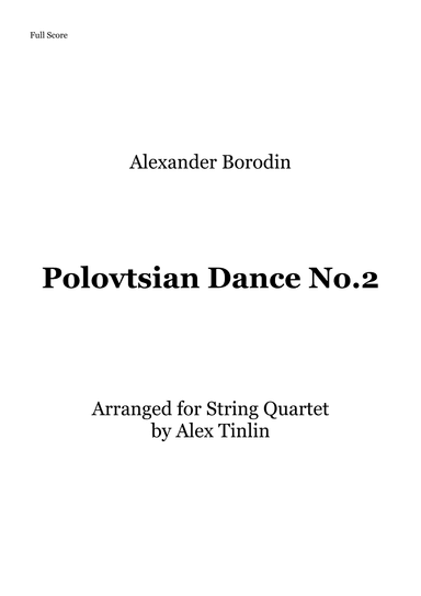 Polovtsian Dance No.2 (arr. Alex Tinlin)