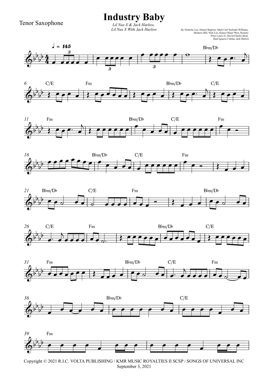 Industry Baby (arr. Wesley S. SIlva)