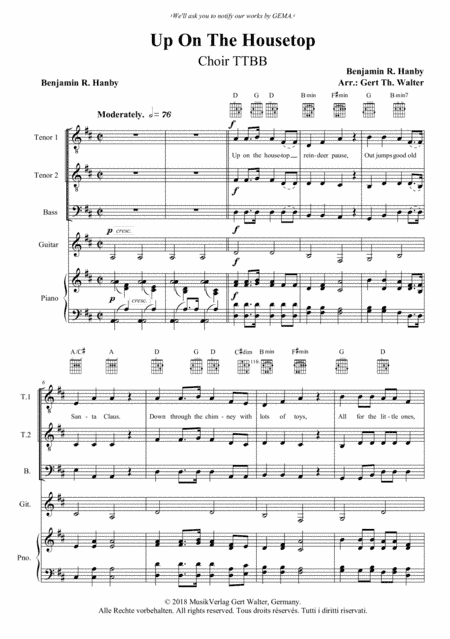 Up On The Housetop (arr. Gert Th. Walter)