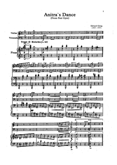 Anitra`s Dance (From Peer Gynt) (arr. Unknown)