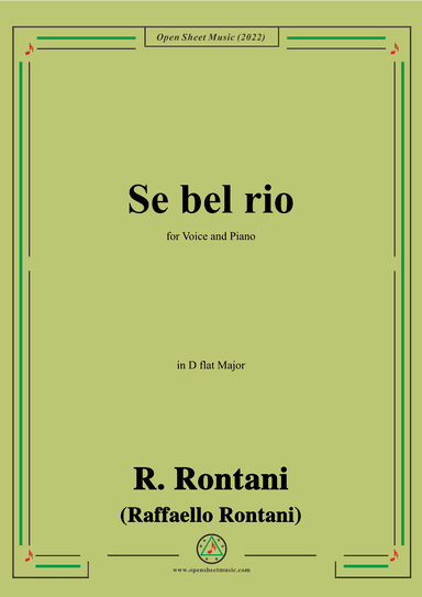 R. Rontani-Se bel rio,in D flat Major (arr. OSM Press)