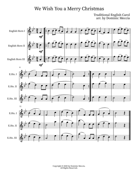 We Wish You a Merry Christmas (arr. Dominic Meccia)