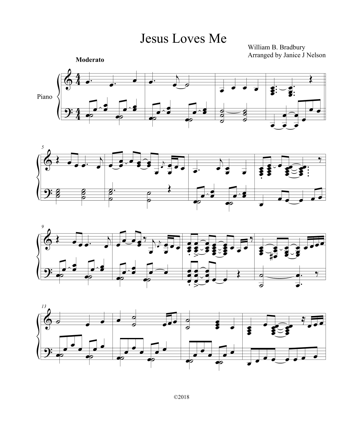 I Want Jesus To Walk With Me (arr. Janice J Nelson)