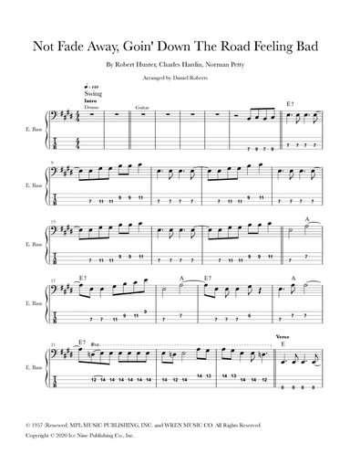 Not Fade Away (arr. Daniel Roberts)
