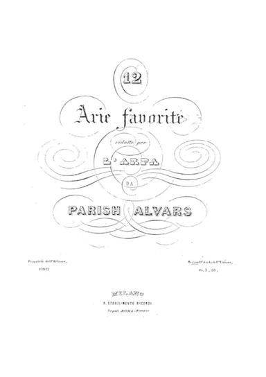 12 Opera Arias for Harp (easy)