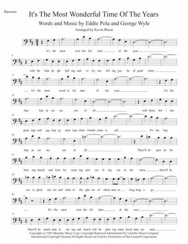 The Most Wonderful Time Of The Year (arr. Kevin Busse)