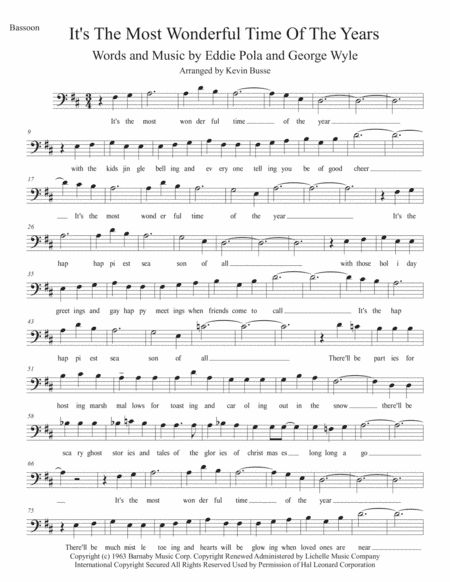 The Most Wonderful Time Of The Year (arr. Kevin Busse)